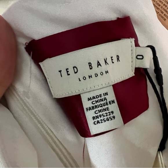 NWT TED BAKER Tiered Slip Dress, 0/XS - Picture 10 of 12